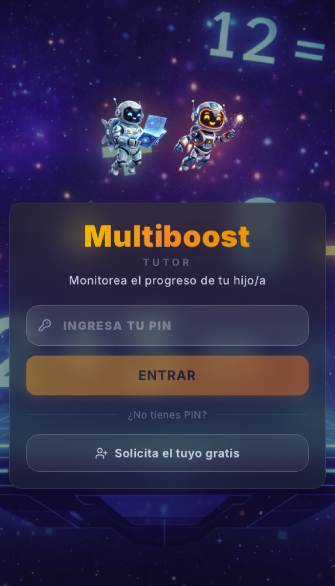 PWA MultiBoost Lite versión tutor - panel de gestión para profesores